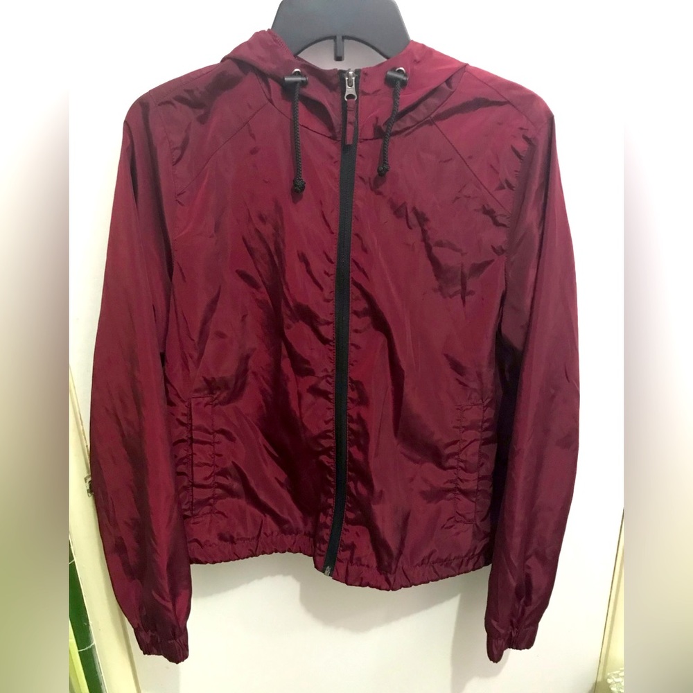Burgundy windbreaker
